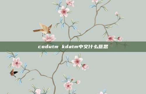 codutm kdatm中文什么意思