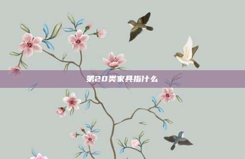 第20类家具指什么