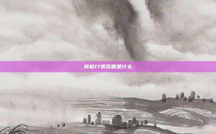 商标17类范围是什么