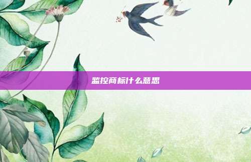 监控商标什么意思