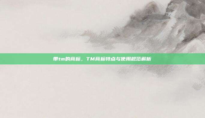 带tm的商标,TM商标特点与使用规范解析
