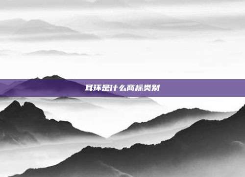 耳环是什么商标类别
