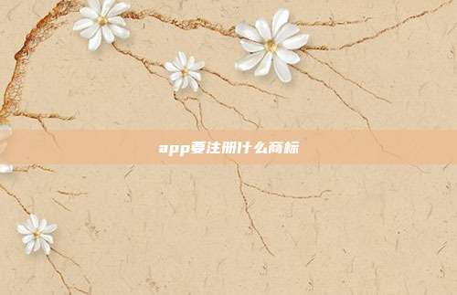 app要注册什么商标