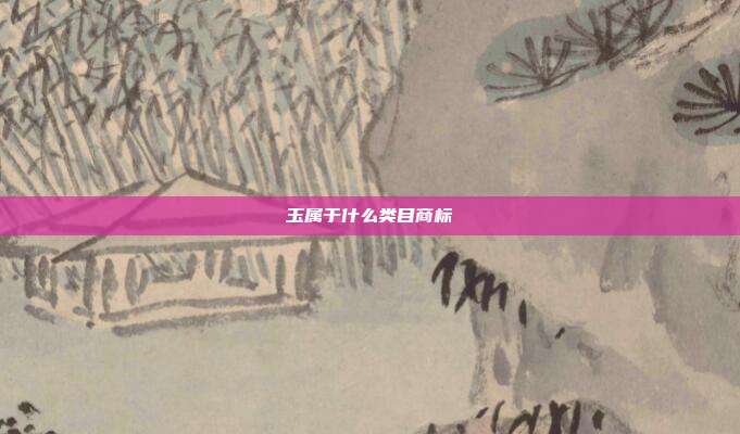 玉属于什么类目商标