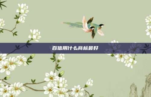 百信用什么商标最好