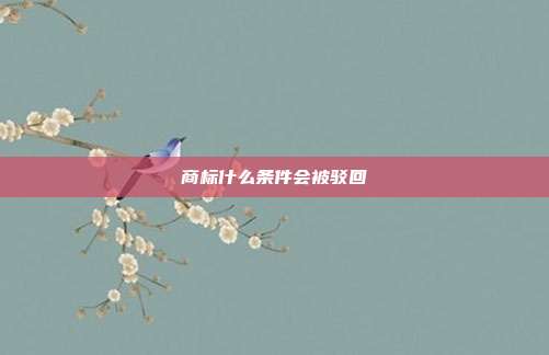 商标什么条件会被驳回