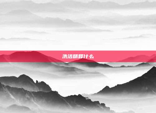 洗洁精算什么