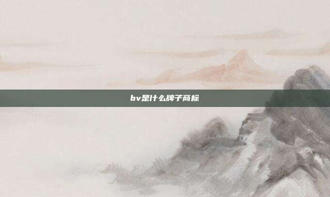 bv是什么牌子商标