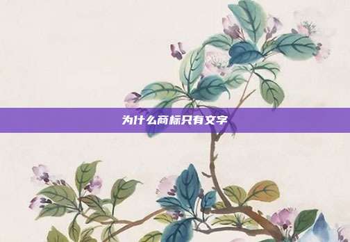 为什么商标只有文字