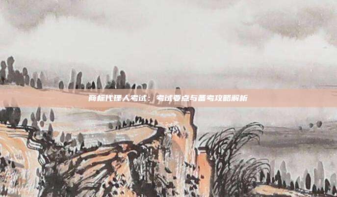 商标代理人考试:考试要点与备考攻略解析