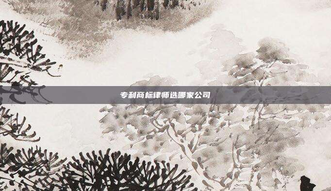专利商标律师选哪家公司
