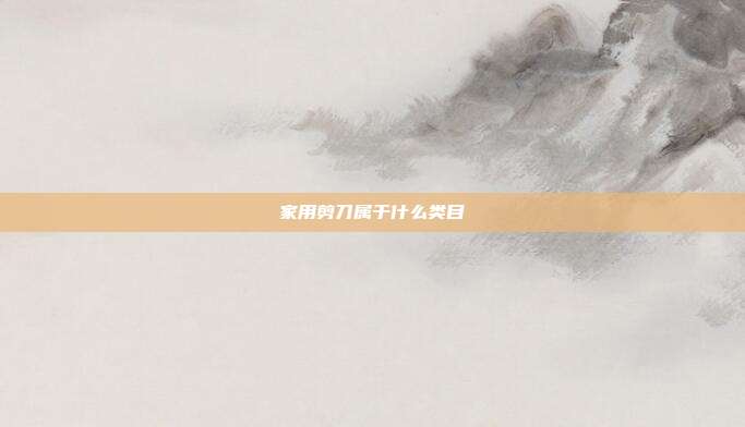家用剪刀属于什么类目