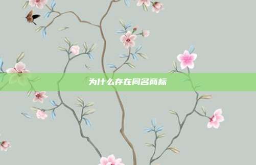 为什么存在同名商标