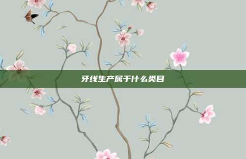 牙线生产属于什么类目