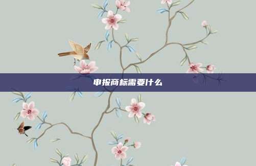 申报商标需要什么