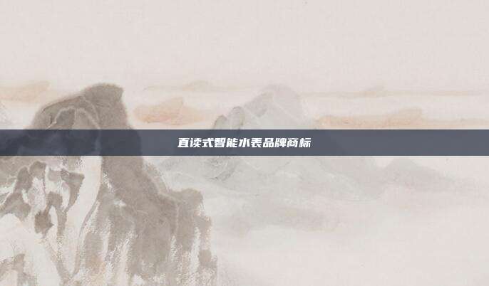 直读式智能水表品牌商标