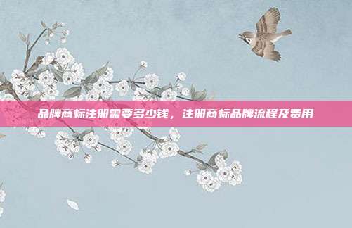 品牌商标注册需要多少钱,注册商标品牌流程及费用
