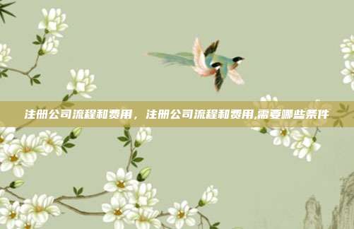 注册公司流程和费用,注册公司流程和费用,需要哪些条件