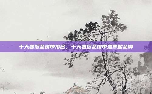 十大奢侈品皮带排名,十大奢侈品皮带是哪些品牌