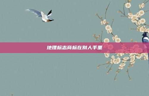 地理标志商标在别人手里