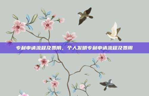 专利申请流程及费用,个人发明专利申请流程及费用