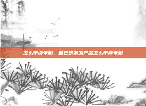 怎么申请专利,自己研发的产品怎么申请专利