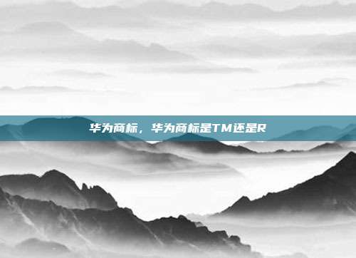 华为商标,华为商标是TM还是R