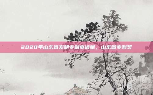 2020年山东省发明专利申请量,山东省专利奖