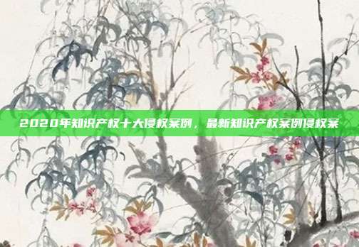 2020年知识产权十大侵权案例,最新知识产权案例侵权案