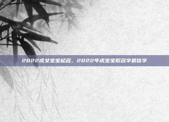 2022虎女宝宝起名,2022年虎宝宝取名字最佳字
