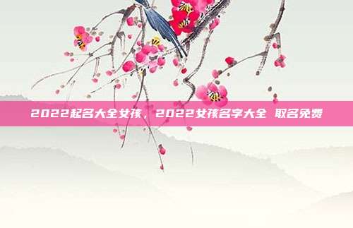 2022起名大全女孩,2022女孩名字大全 取名免费