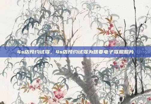 4s店预约试驾,4s店预约试驾为啥要电子驾照照片
