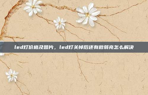led灯价格及图片,led灯关掉后还有微弱亮怎么解决