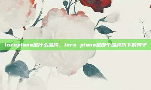 loropiana是什么品牌,loro piana是哪个品牌旗下的牌子