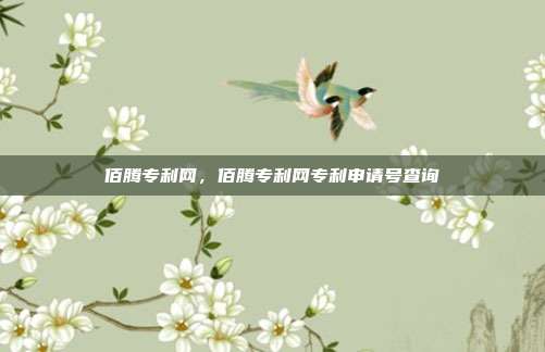 佰腾专利网,佰腾专利网专利申请号查询