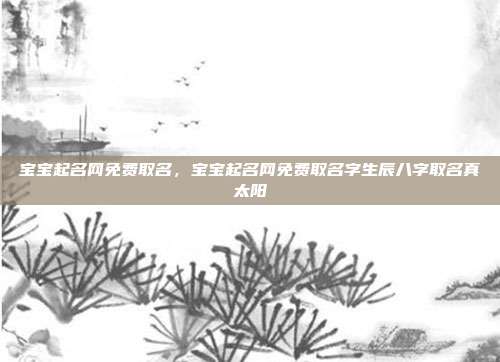 宝宝起名网免费取名,宝宝起名网免费取名字生辰八字取名真太阳