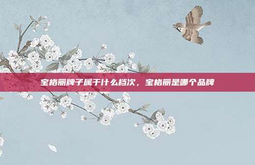 宝格丽牌子属于什么档次,宝格丽是哪个品牌