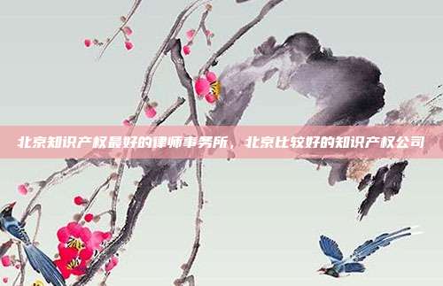 北京知识产权最好的律师事务所,北京比较好的知识产权公司