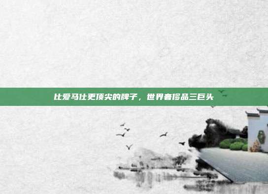 比爱马仕更顶尖的牌子,世界奢侈品三巨头