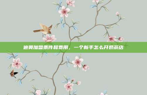 迪奥加盟条件和费用,一个新手怎么开奶茶店
