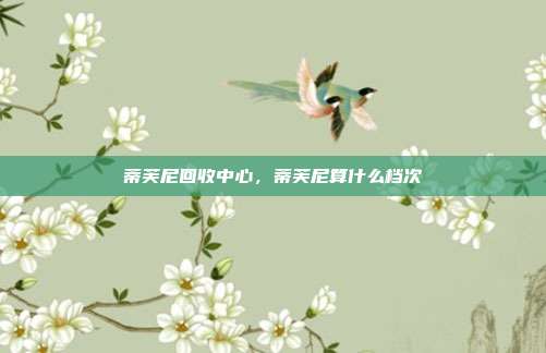 蒂芙尼回收中心,蒂芙尼算什么档次