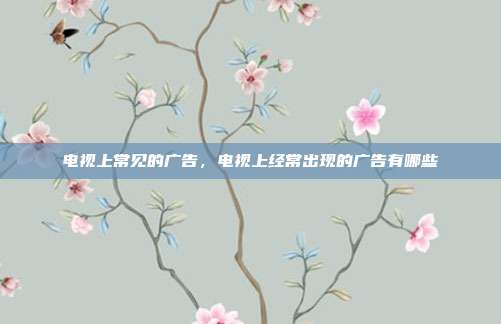 电视上常见的广告,电视上经常出现的广告有哪些