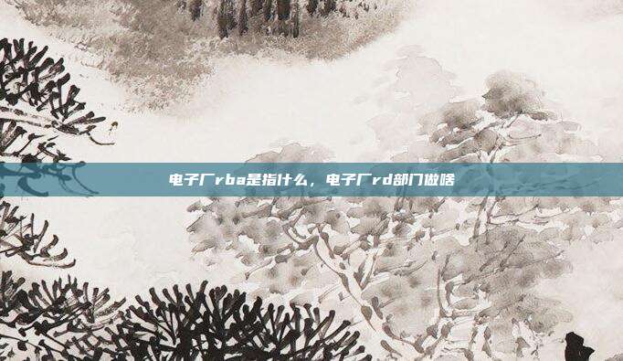 电子厂rba是指什么,电子厂rd部门做啥