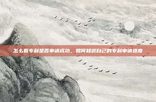 怎么看专利是否申请成功,如何知道自己的专利申请进度