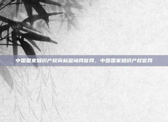 中国国家知识产权商标查询网官网,中国国家知识产权官网