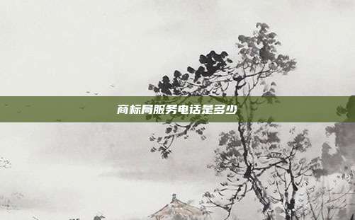 商标局服务电话是多少