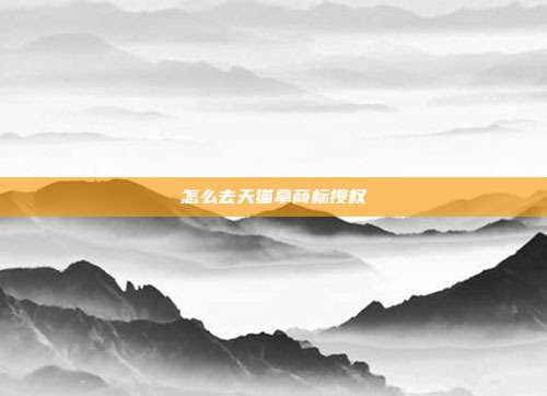 怎么去天猫拿商标授权