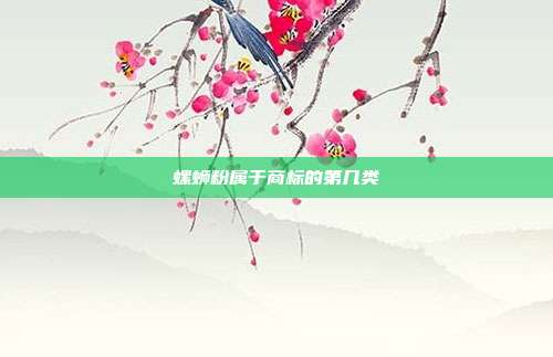 螺蛳粉属于商标的第几类
