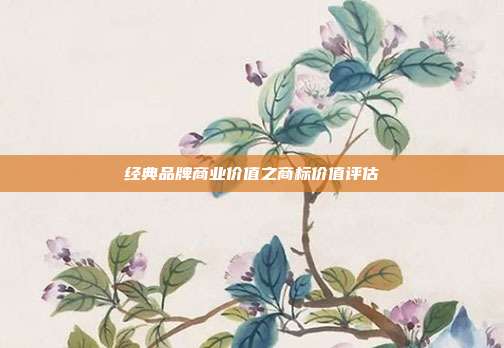 经典品牌商业价值之商标价值评估