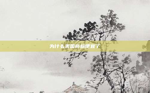 为什么美国商标便宜了